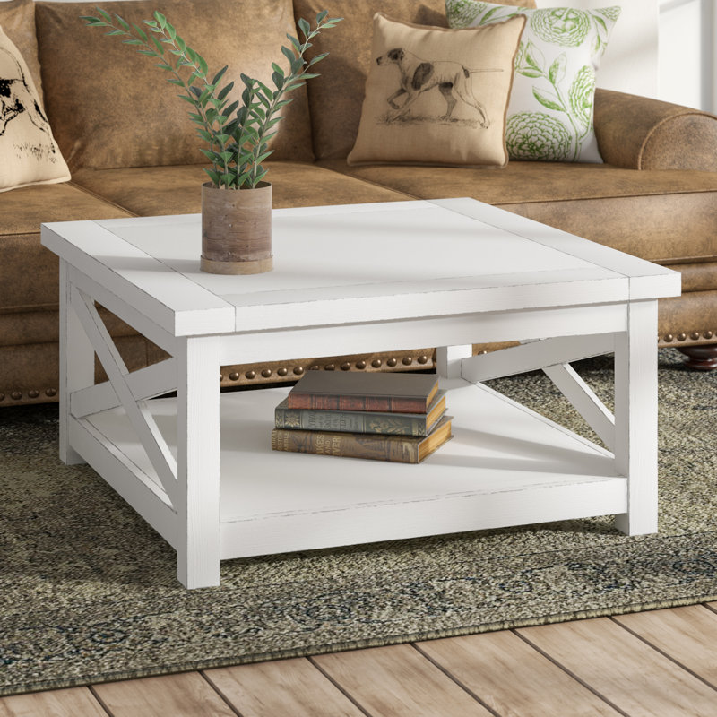 Laurel Foundry Modern Farmhouse Moravia Cross Legs Coffee Table with